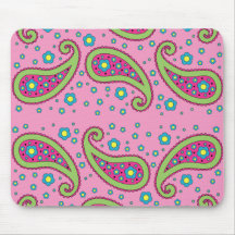 Fleurs et Paisley Mousepad Tapis De Souris