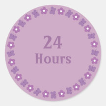 Fleurs et papillons 24 heures d'autocollant