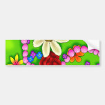 Fleurs et perles autocollant pour voiture
