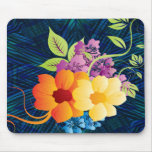 Fleurs et vignes tropicales tapis de souris