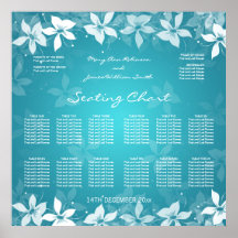 Fleurs exotiques de mariage de diagramme floral d' poster
