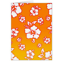 Fleurs hawaïennes carte de vœux