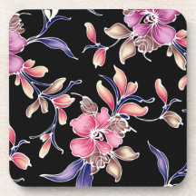 Fleurs japonaises sous-bocks