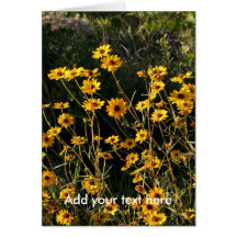 Fleurs jaunes carte