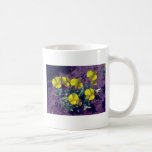 fleurs jaunes de pensée (alto) tasses à café