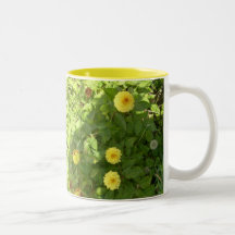 Fleurs jaunes tasse