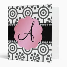 Fleurs noires et blanches de monogramme