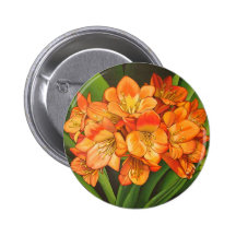 fleurs oranges pin's avec agrafe