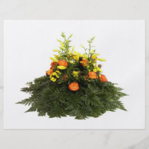 fleurs oranges tract personnalisé