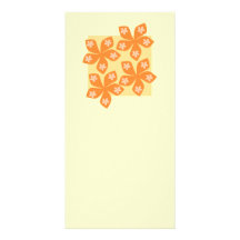 Fleurs oranges tropicales sur la crème. Assez Cartes Avec Photo