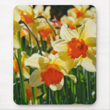 Fleurs rougeoyantes tapis de souris