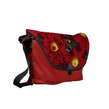 Fleurs rouges besace