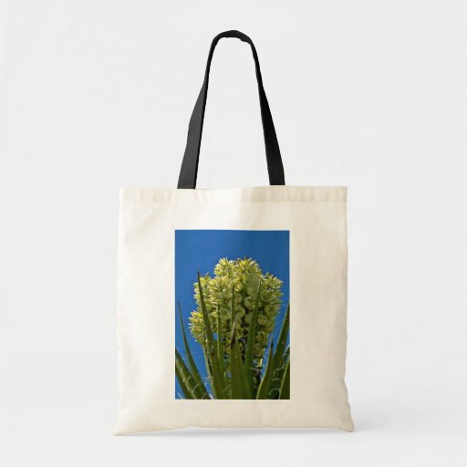 Fleurs succulentes fleurissantes jaunes sac de toile