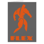 Flex Bodybuilding Greeting Cards