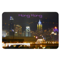 Flexi Magnet Hong Kong China Lights City Skyline