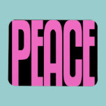 Flexible Magnet, Cute Peace Text, Pink & Black magnets