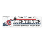 Flick the Tick - California Proposition Edition Bumper Sticker
