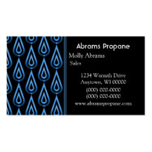 Flickering Flames Business Card, Electric Blue