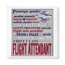 Flight Attendant Magnet