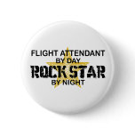 Flight Attendant Rock Star Button