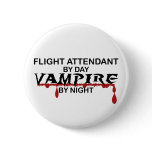 Flight Attendant Vampire by Night buttons