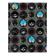 Flight Instruments Personalized Letterhead