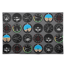 Flight Instruments Place Mats