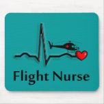 Flight Nurse QRS & Helicopter Design Mouse Pad