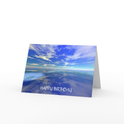 Flight over Water - Birthday (Template) Greeting Cards by artberry