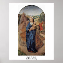Flight To Egypt By Hans Memling Print