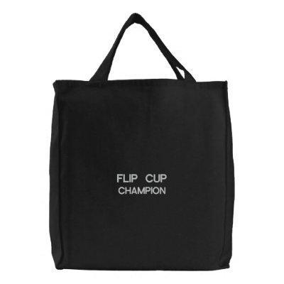 Flip Cup Champion Canvas Bags by Drinking_Shirts