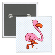 Flip Flamingo Button