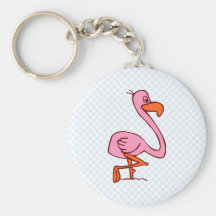 Flip Flamingo Keychain