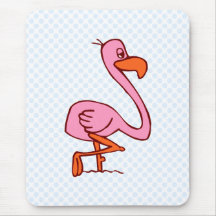 Flip Flamingo Mouse Pad