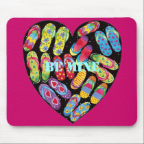 Flip-Flop-Heart  Be MIne mousepad mousepads