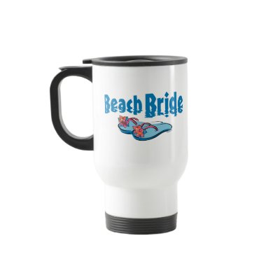 Flip Flops Beach Bride Mugs by pinkinkart