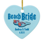 Flip Flops Beach Bride Personalized Ornament