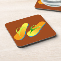 Flip Flops Cork Coaster