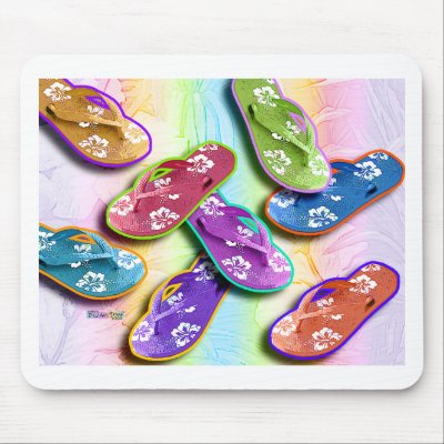 FLIP FLOPS Mouse Pad by PopArtDiva