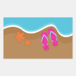 Flip Flops on the Sand Stickers