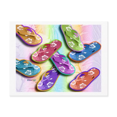 FLIP FLOPS Post Cards by PopArtDiva