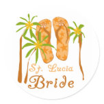 Flip Flops St. Lucia Bride stickers