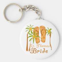 Flip Flops St. Thomas Bride Keychain
