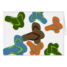 Flip Flops Vector Art Greeting Cards