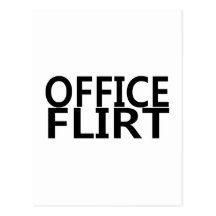 Flirt de bureau carte postale