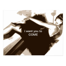 Flirty Invitation Postcard - customisable text
