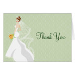 Flirty Jade Bridal Shower Thank You Card