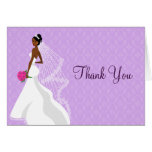 Flirty Lilac Bridal Shower Thank You Card