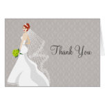 Flirty Mist Bridal Shower Thank You Greeting Cards
