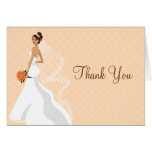 Flirty Peach Bridal Shower Thank You Card
